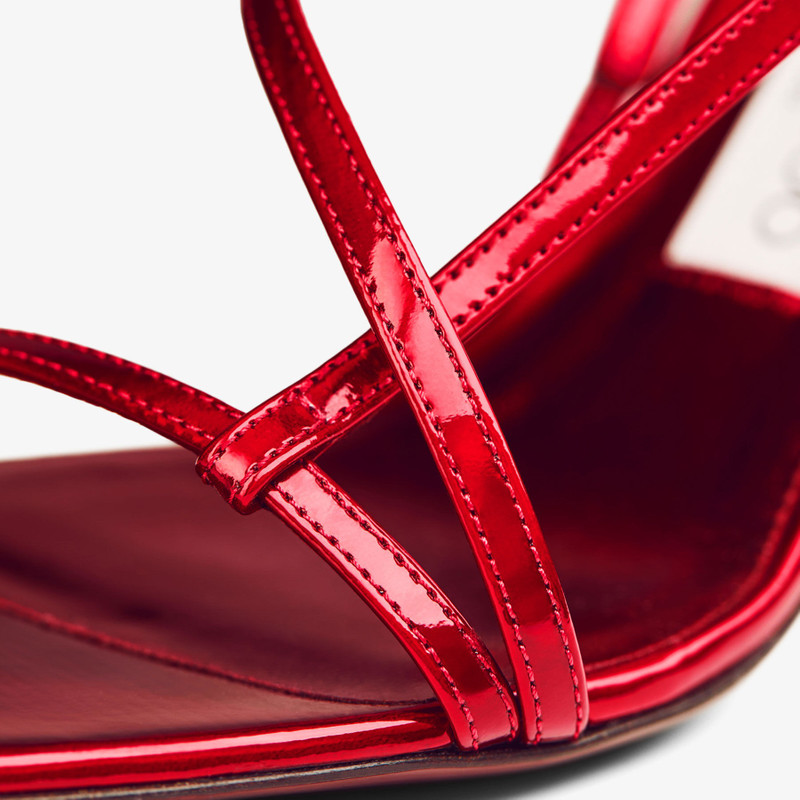 Etana 80 Ruby Red Leather Sandals 4