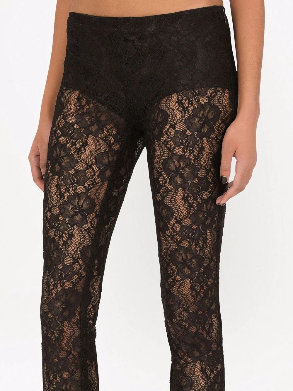 floral-lace leggings - 5