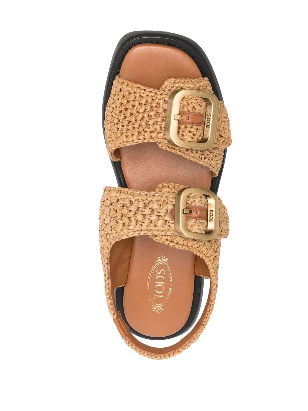 woven raffia 45mm sandals - 4