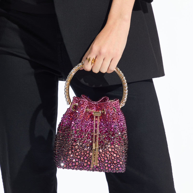 JIMMY CHOO Bon Bon
Winter Bloom and Violet Orchid Satin Bag with Crystals outlook