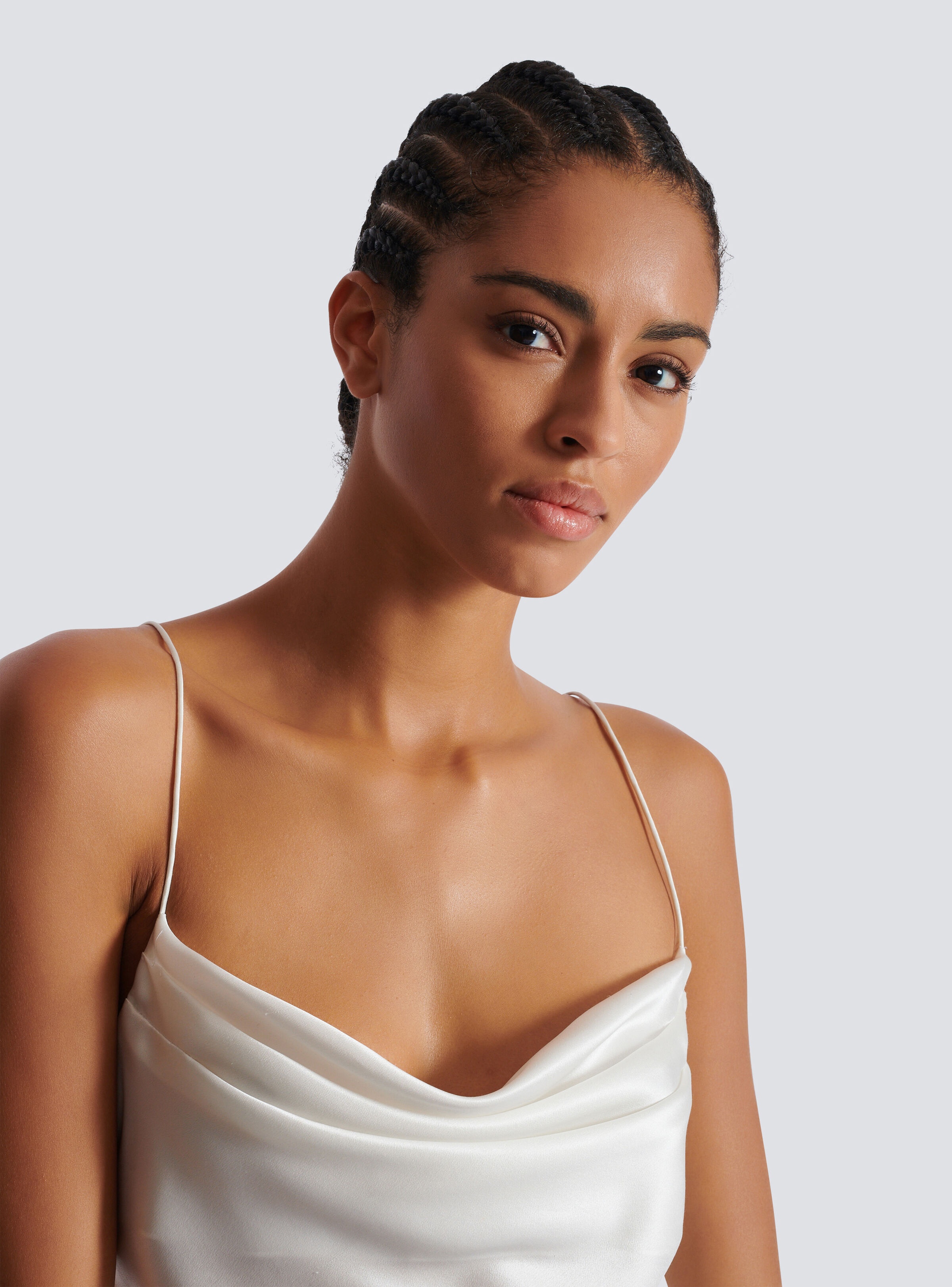 Draped satin top - 7