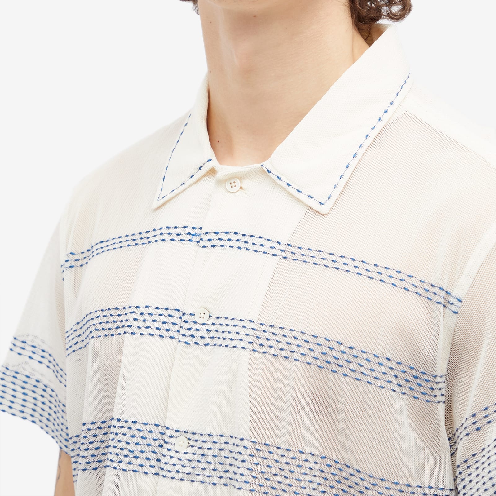 BODE Tile Stitch Vacation Shirt - 5