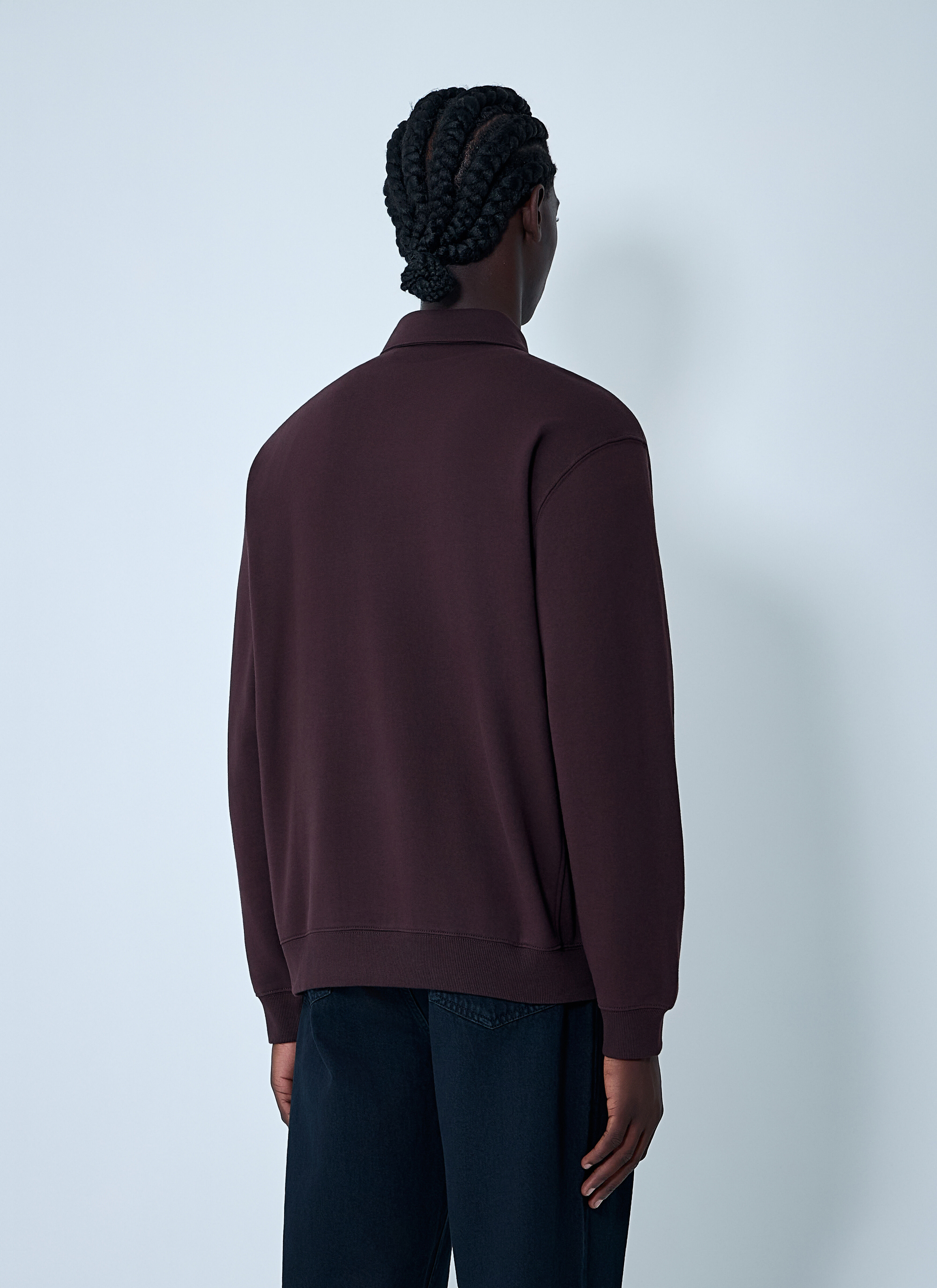 Logo Motif Polo Sweatshirt - 4