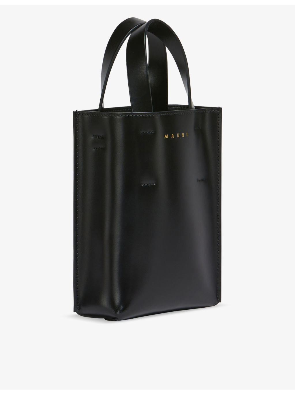 Brand-print leather tote bag - 3