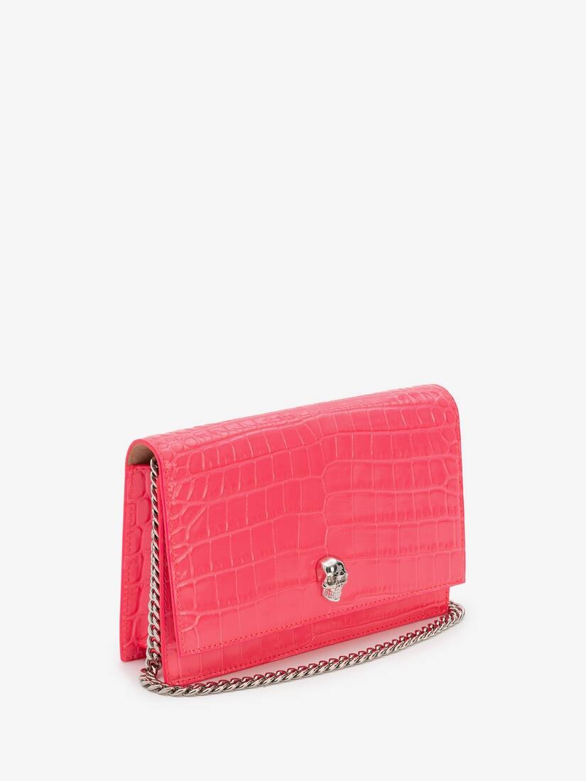 Small Skull Bag in Neon Pink - 2
