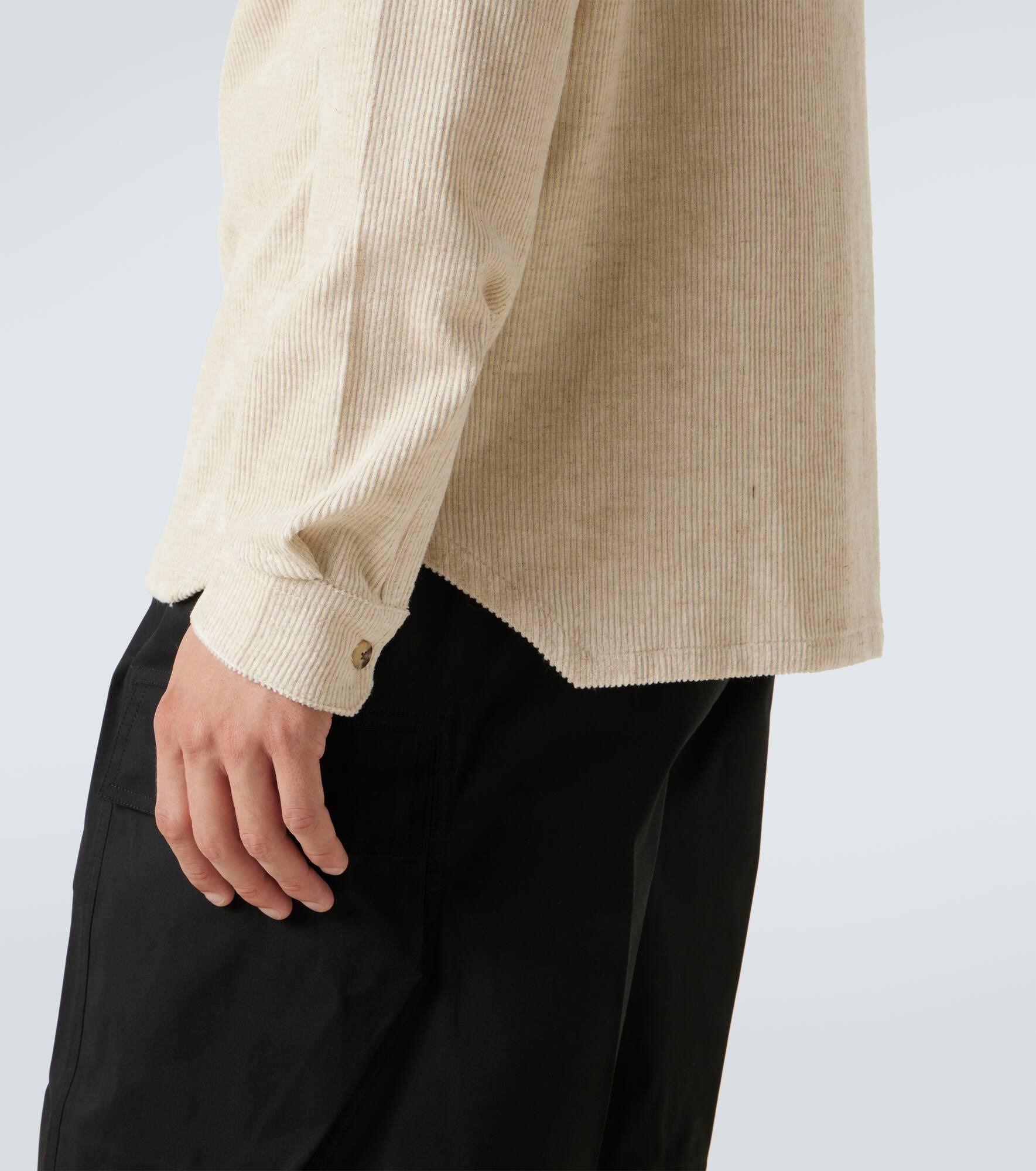 Cotton and linen corduroy overshirt - 6