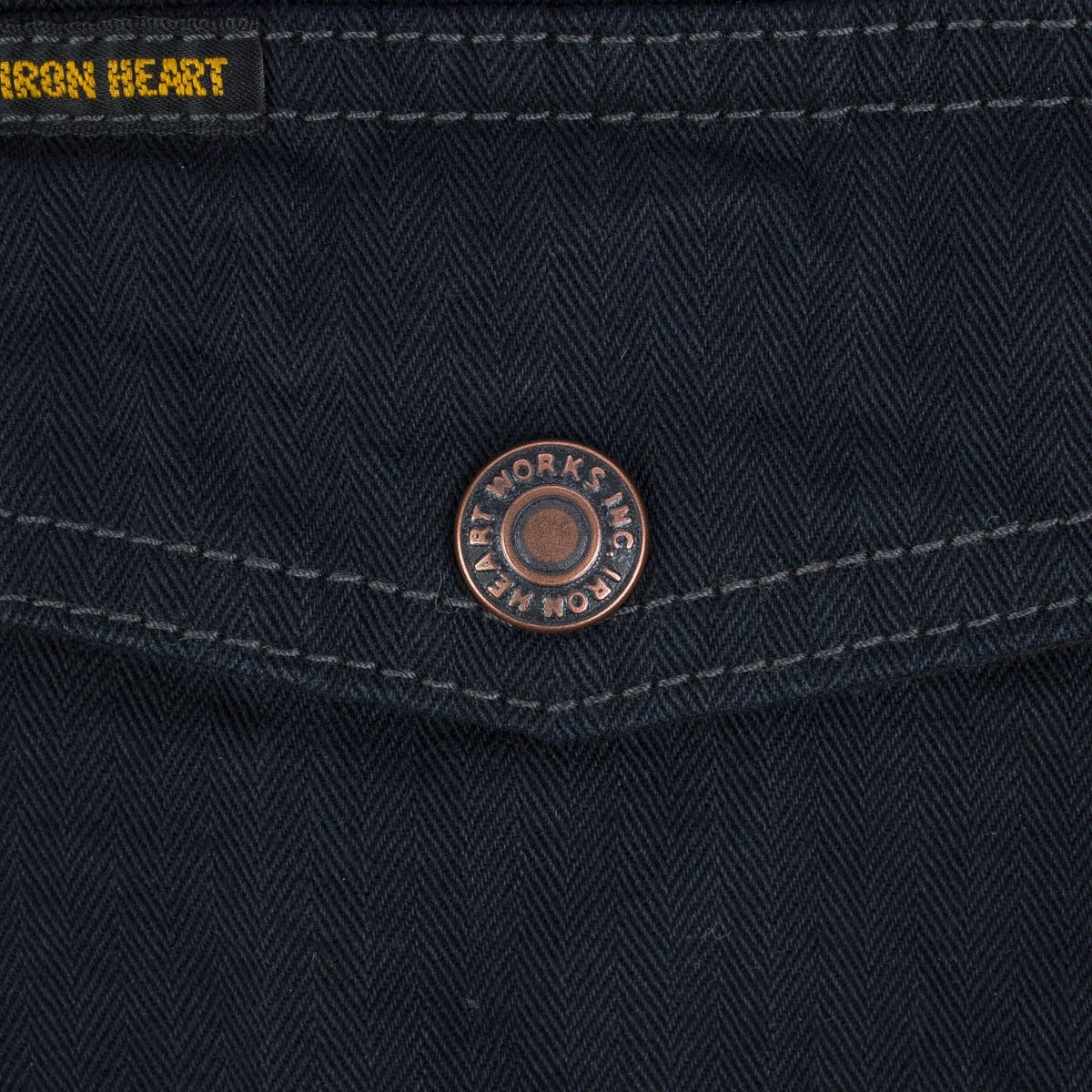 IHJ-124-BLK 10oz Herringbone Work Jacket - Black - 12