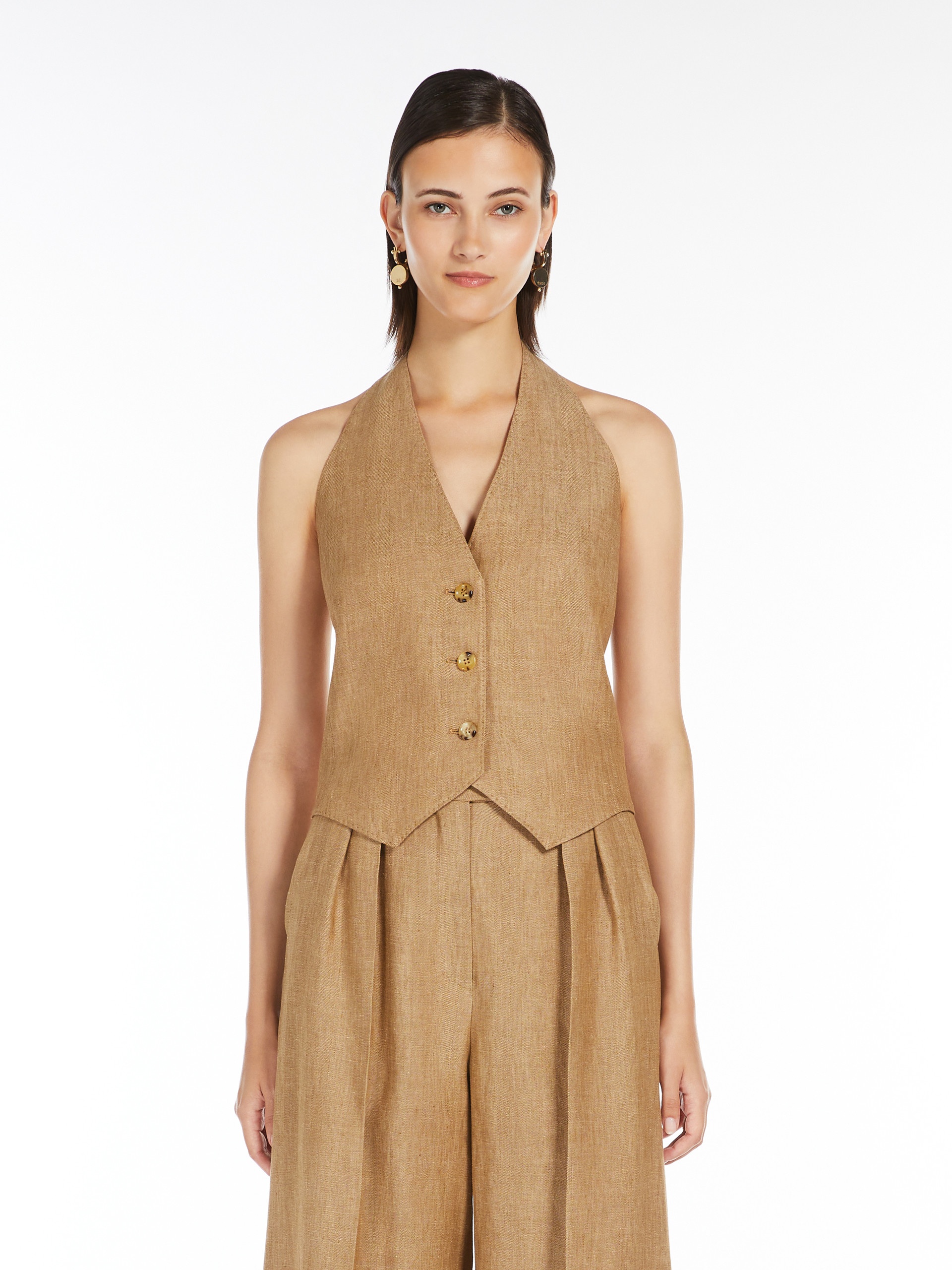 SAURO Linen Batavia waistcoat - 3