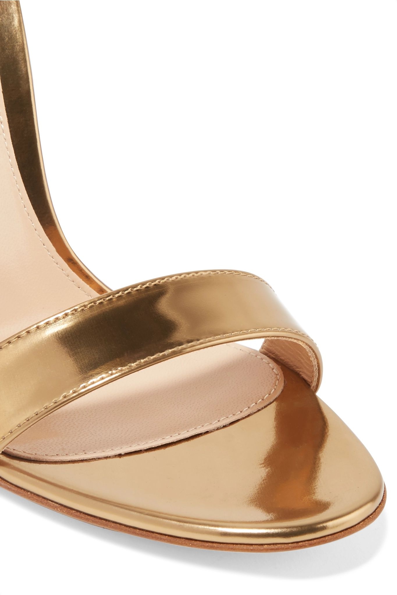 Portofino 105 metallic leather sandals - 4