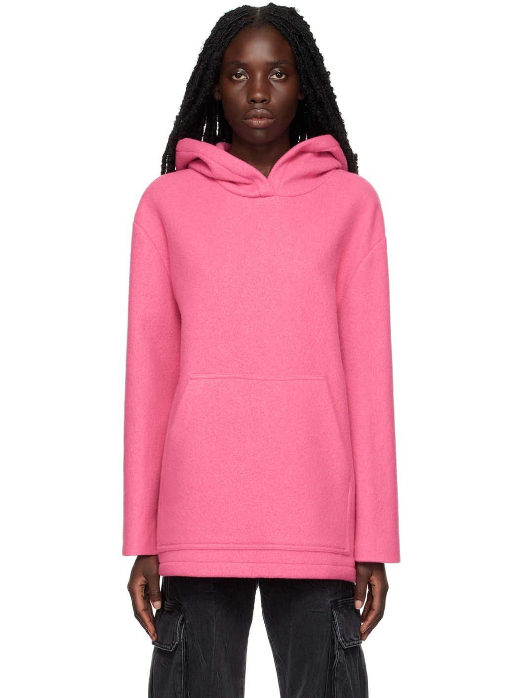Pink Brushed Hoodie - 1