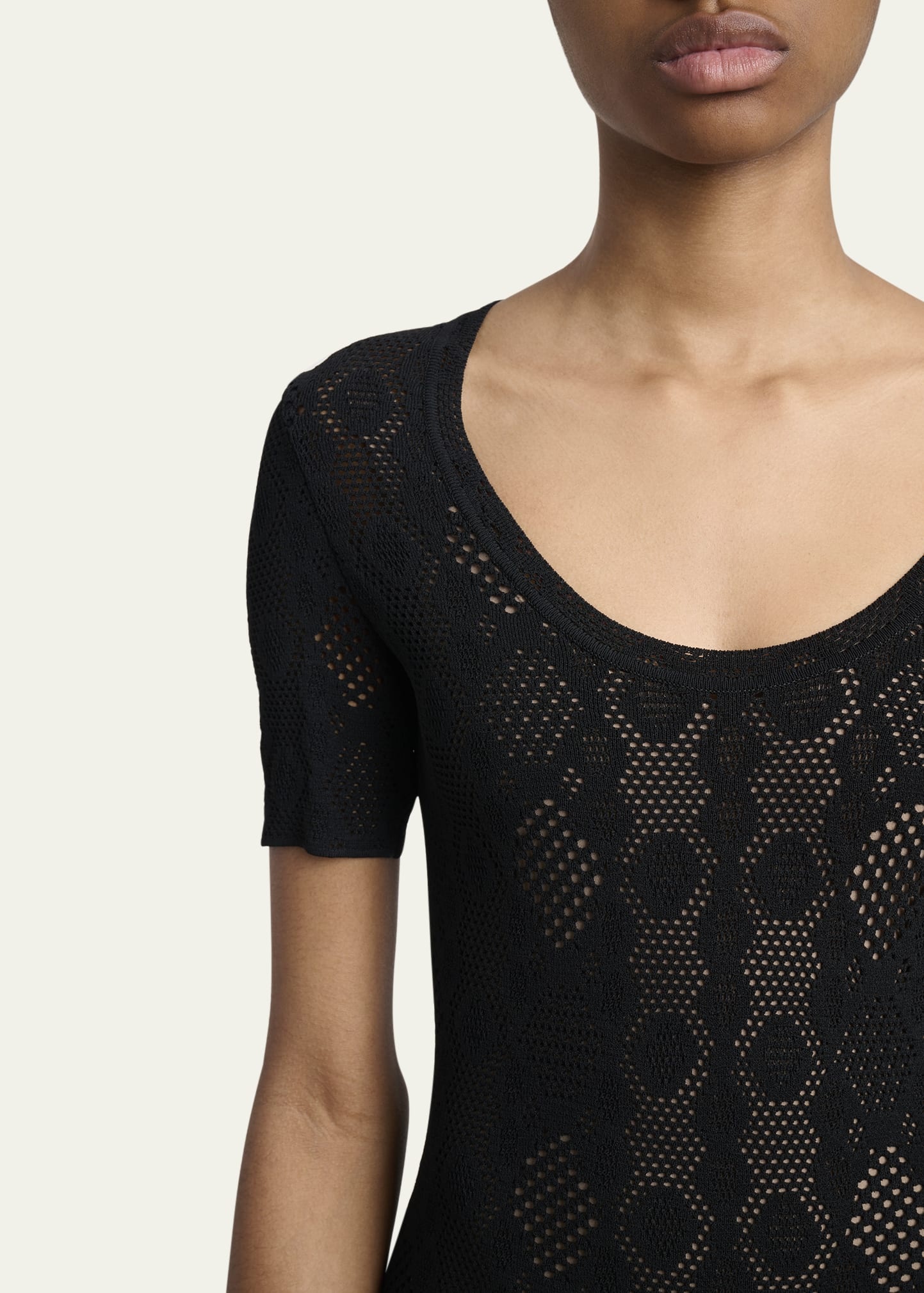 Python Lace Knit Midi Dress - 5