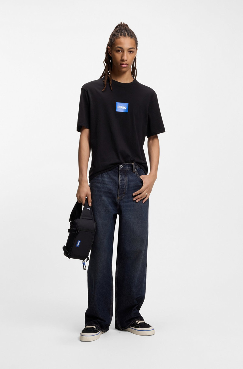 HUGO LOGO-PRINT T-SHIRT IN COTTON JERSEY outlook