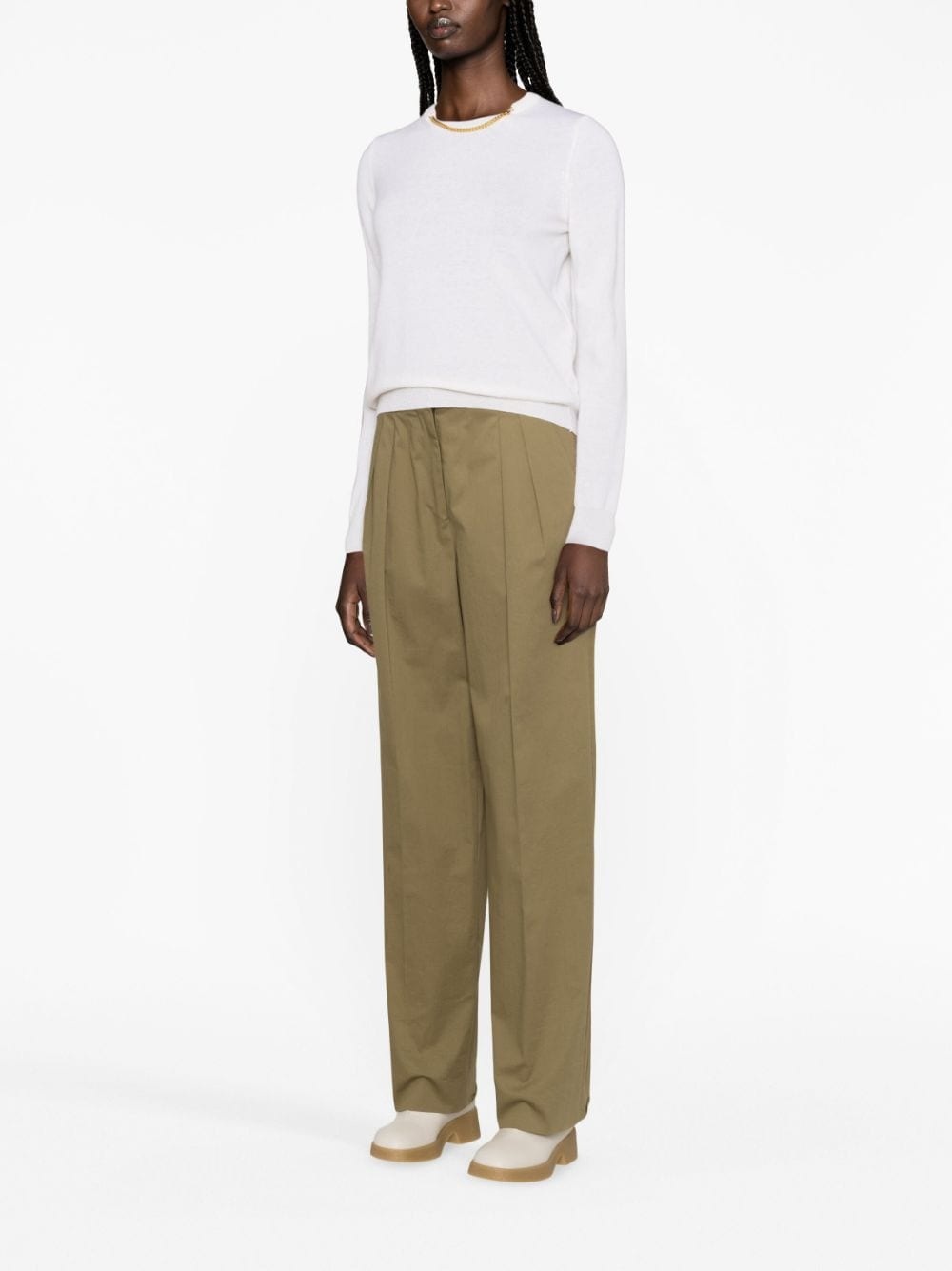 chain-embellished wool jumper - 2