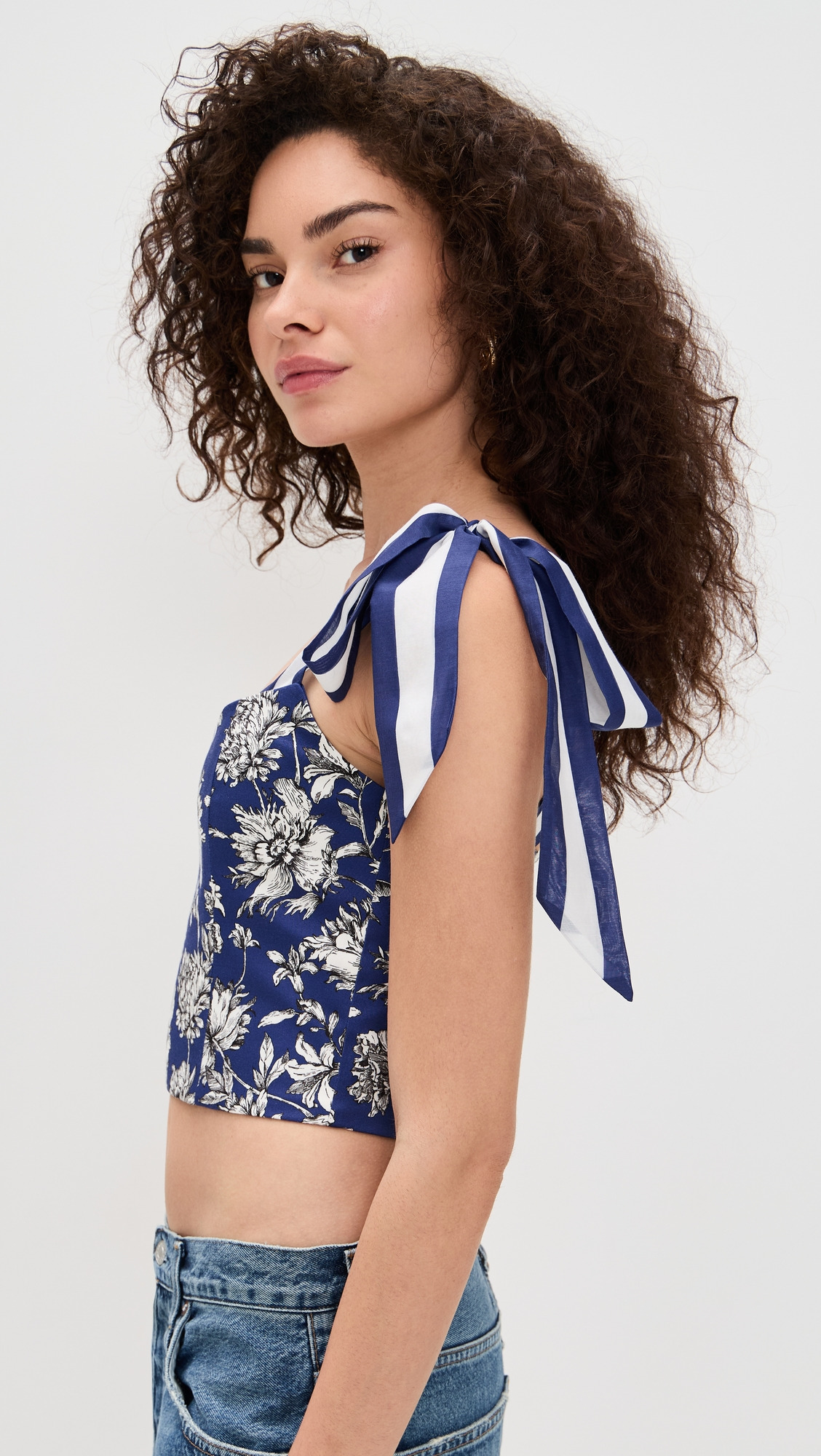 Blanca Scoop Neck Tie Shoulder Top - 3