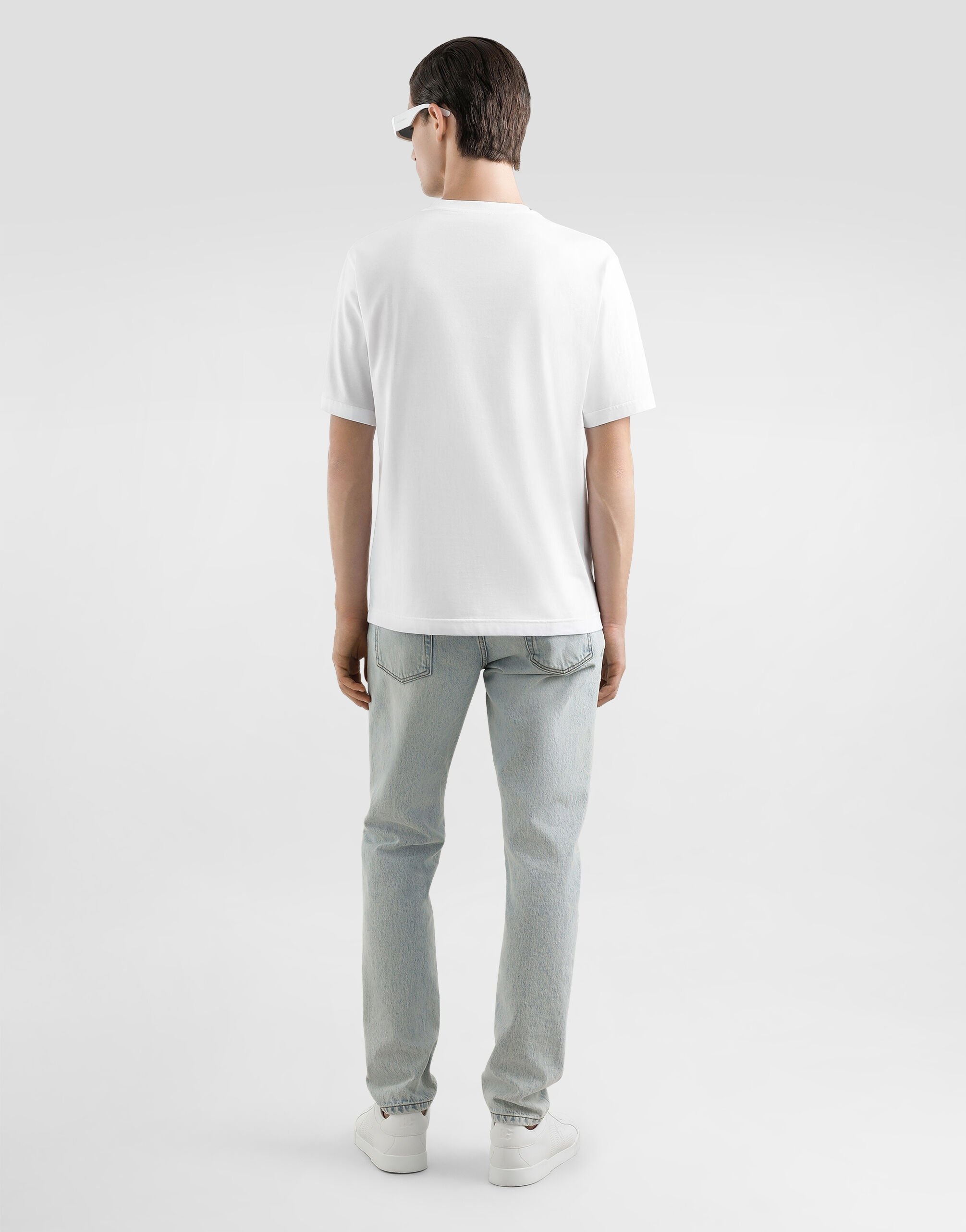 Regular-fit cotton jeans with tag - 3