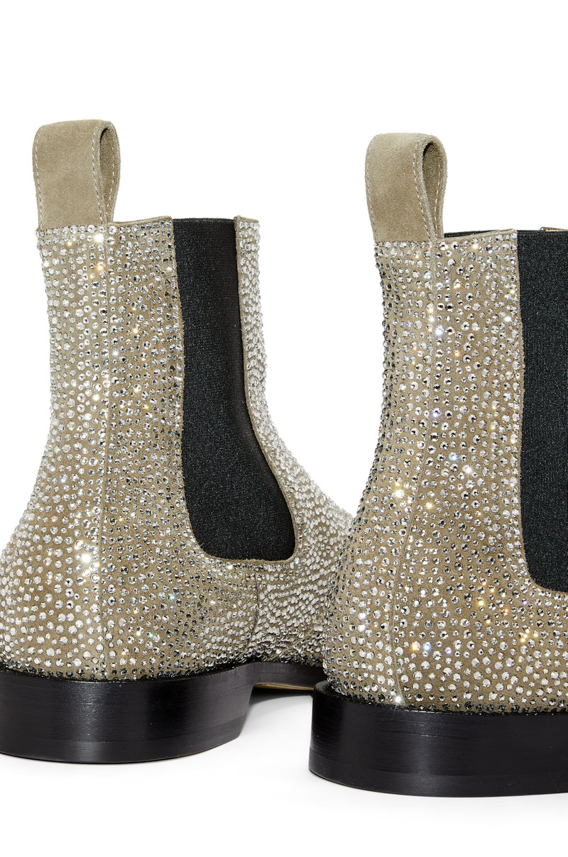 Campo Chelsea boot in suede calfskin and rhinestones 4