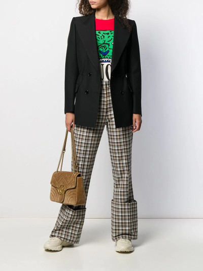 GUCCI elasticated waist detail blazer outlook