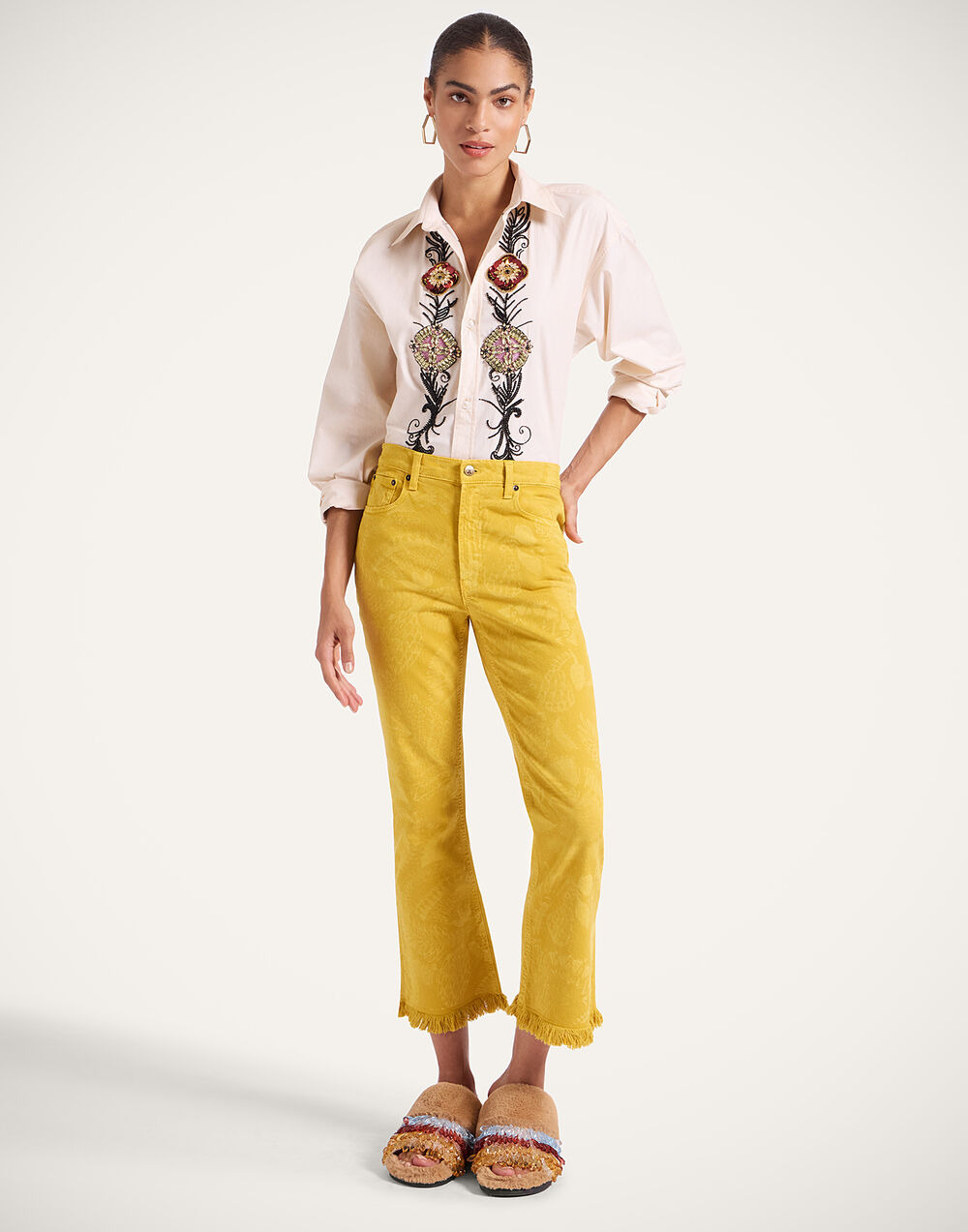 Fancy Crop Jeans - 6