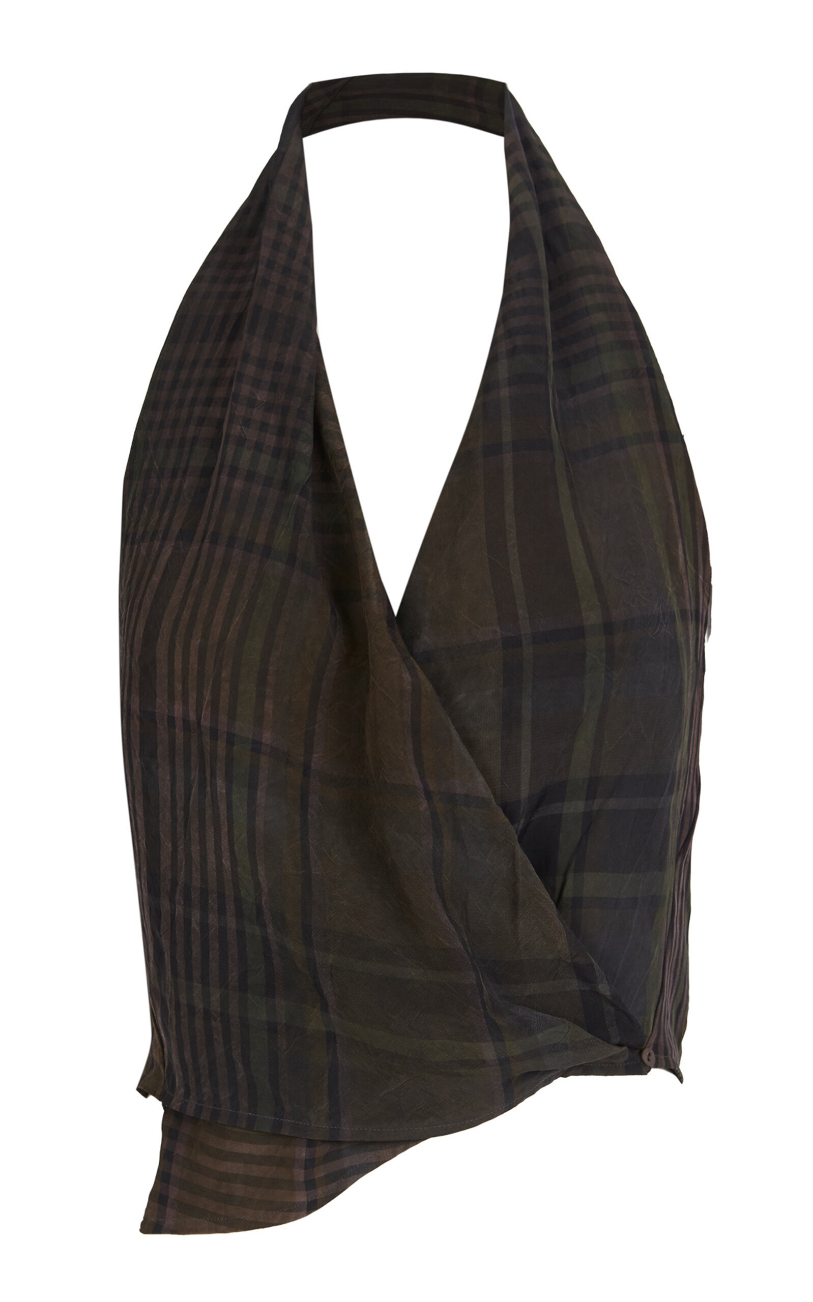 Agate Plaid Halter Top plaid - 1