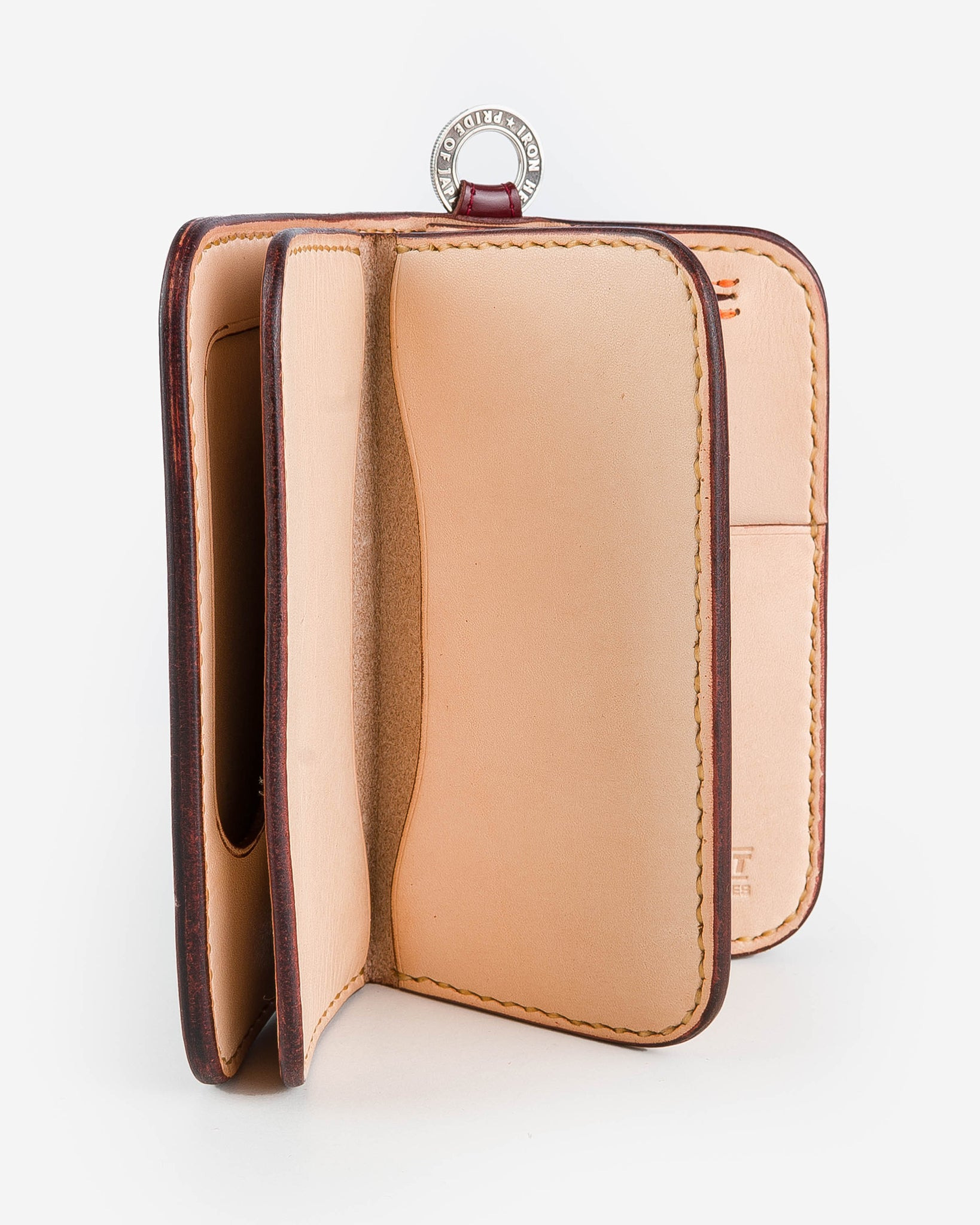 IHG-02-OXB Medium Shell Cordovan Wallet - Ox Blood - 6