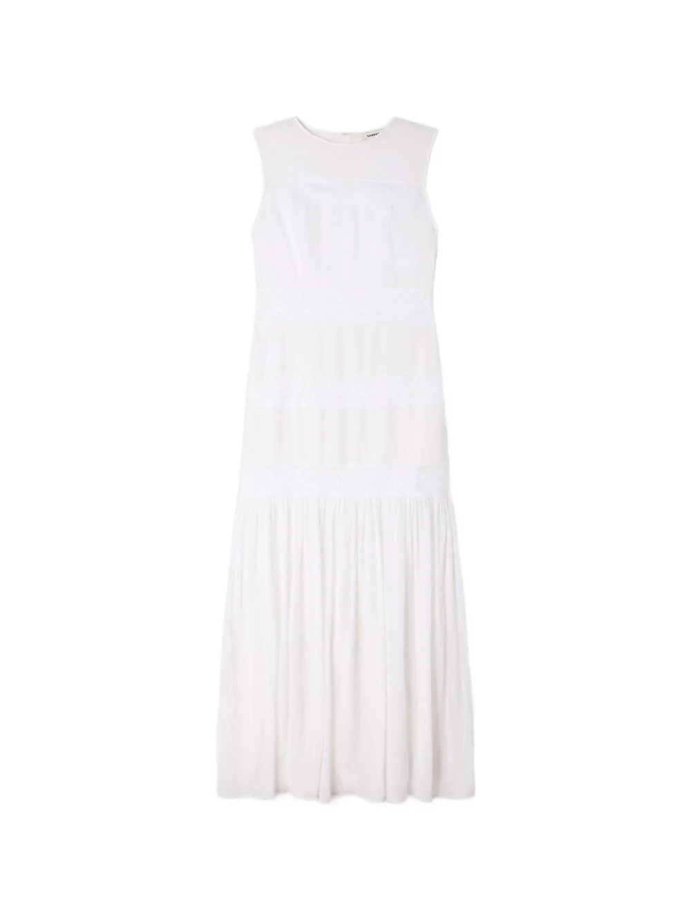 lace-band tiered maxi dress - 1