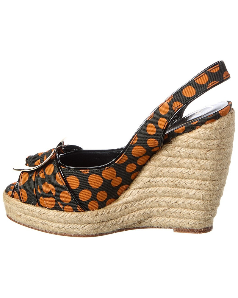 Roger Vivier Roger Vivier Cordella Grosgrain Slingback Wedge Sandal outlook