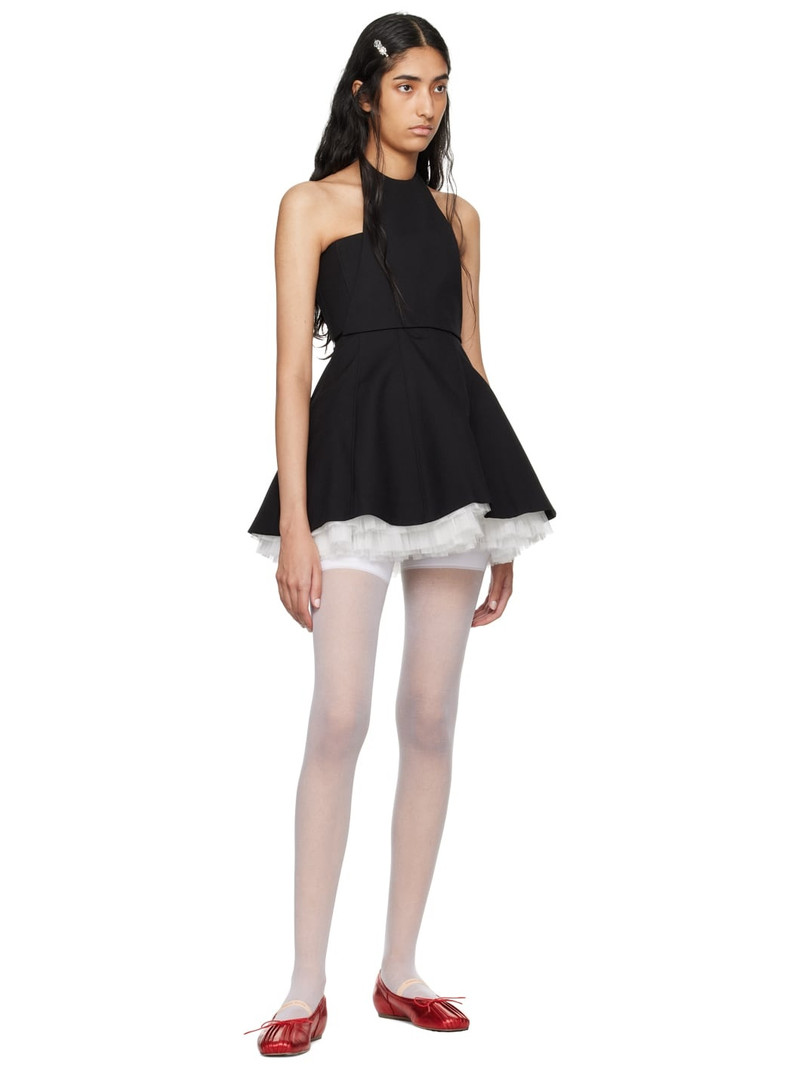 black mini dress new years New Years Kiss Fur Trim Mini Dress Black