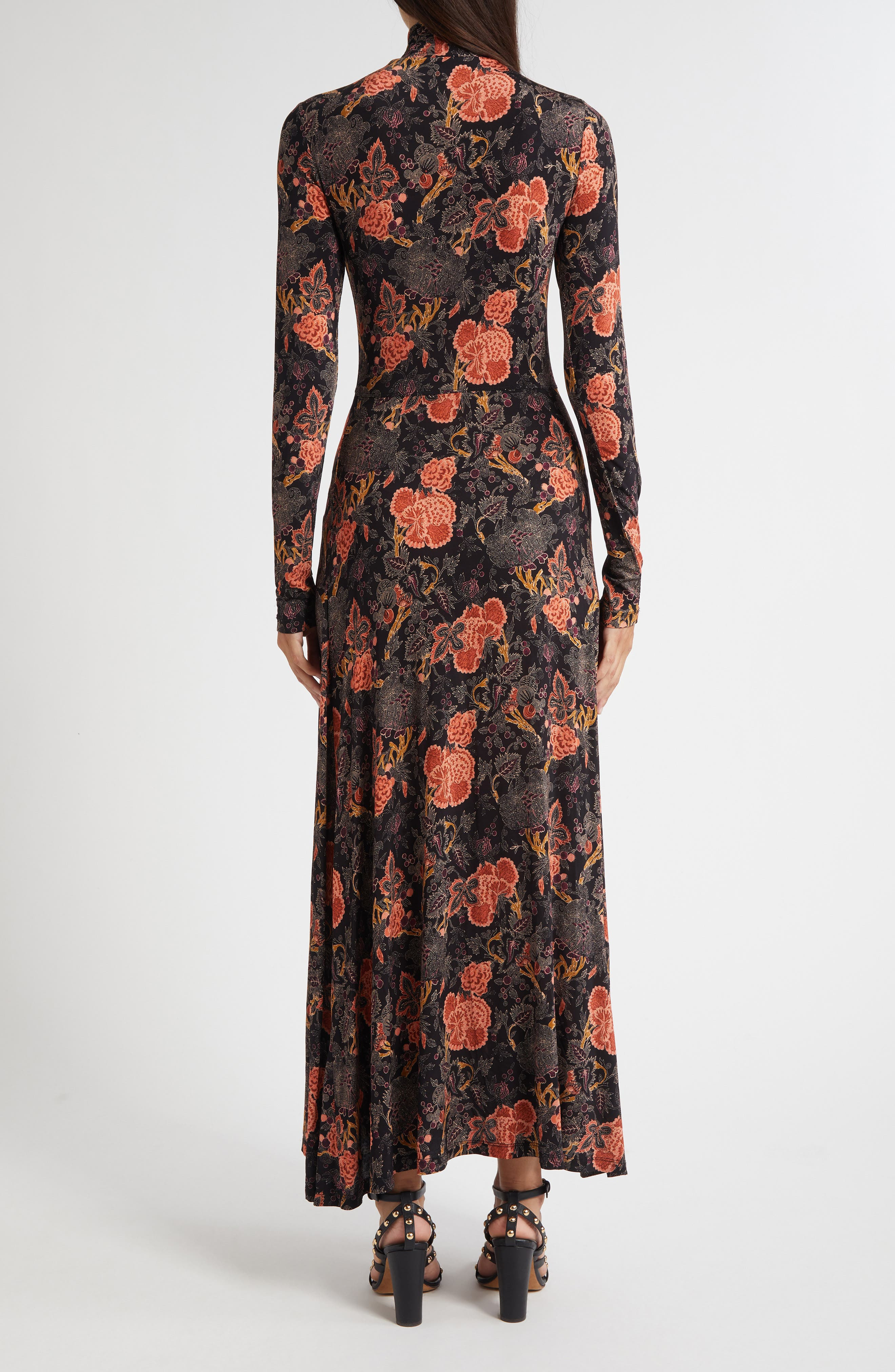 Ulla Johnson Koa Allover Print Long Sleeve Jersey Dress in Desert Jasper at Nordstrom - 2