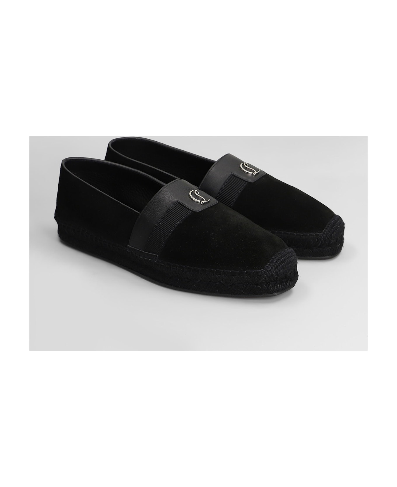 Alfarica Flat Espadrilles In Black Leather - 2
