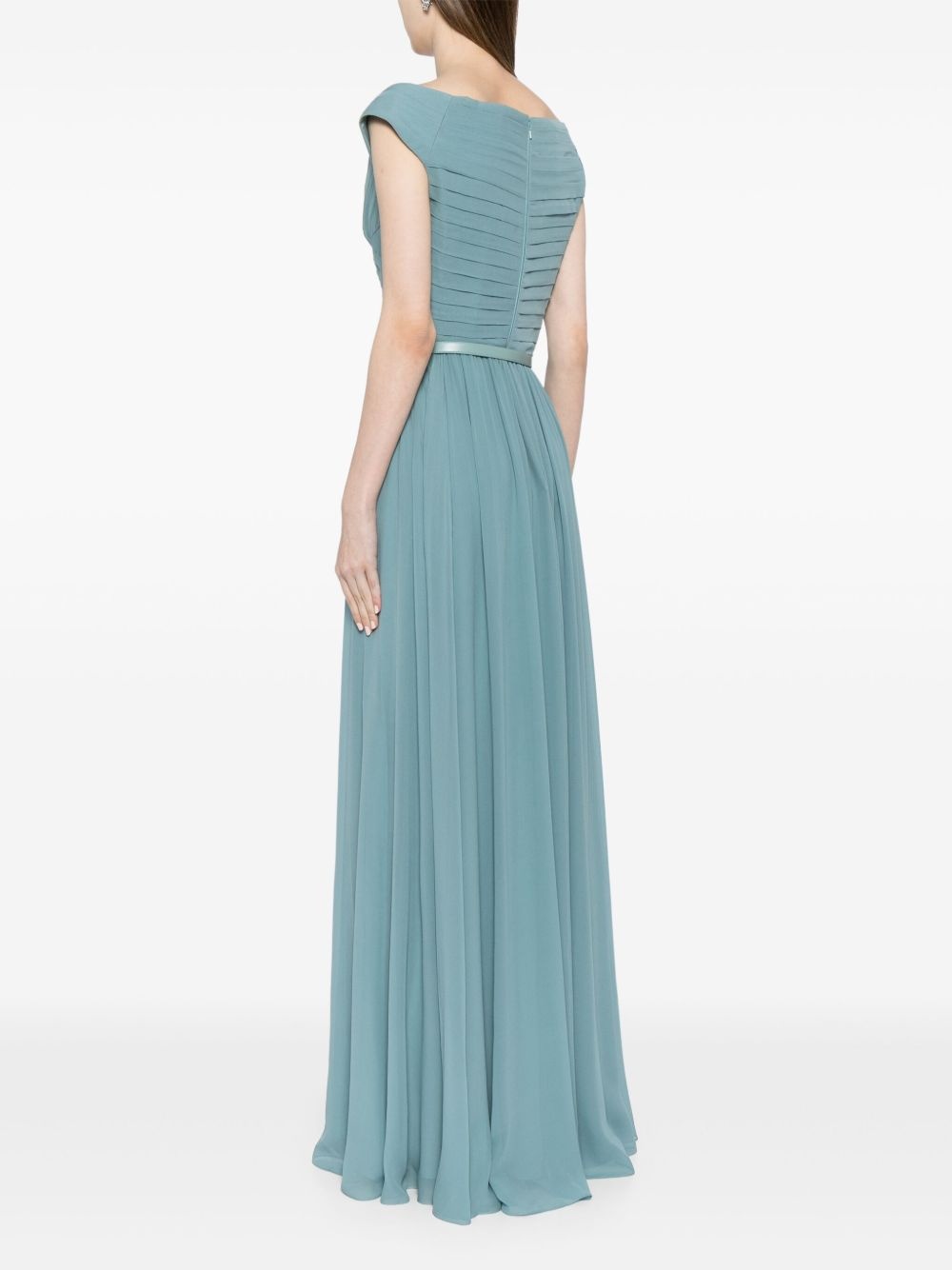 off-the-shoulder silk dress - 4