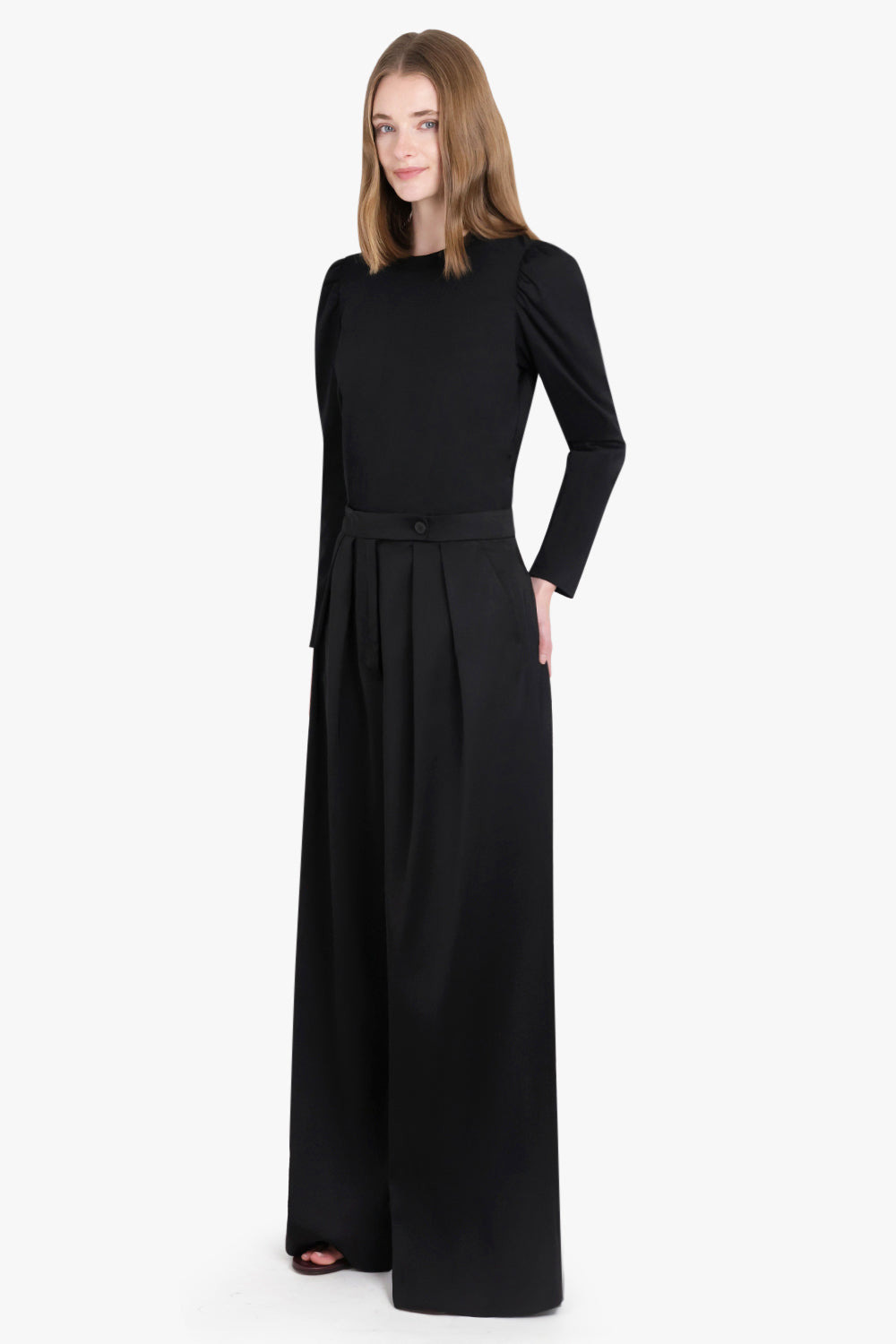 WIDE LEG TAILORED PANT | BLACK - 2