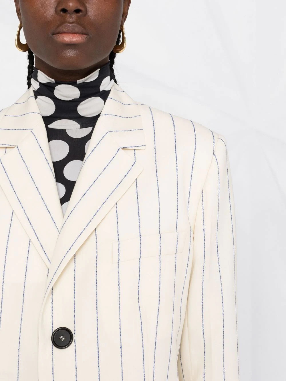 striped virgin-wool blazer - 3