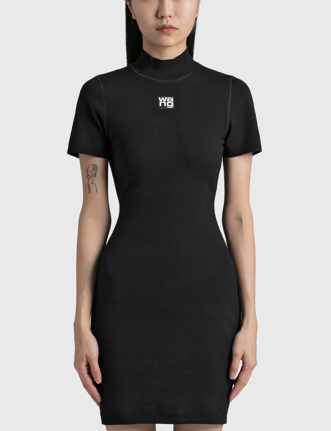 MOCK NECK T-SHIRT DRESS - 1