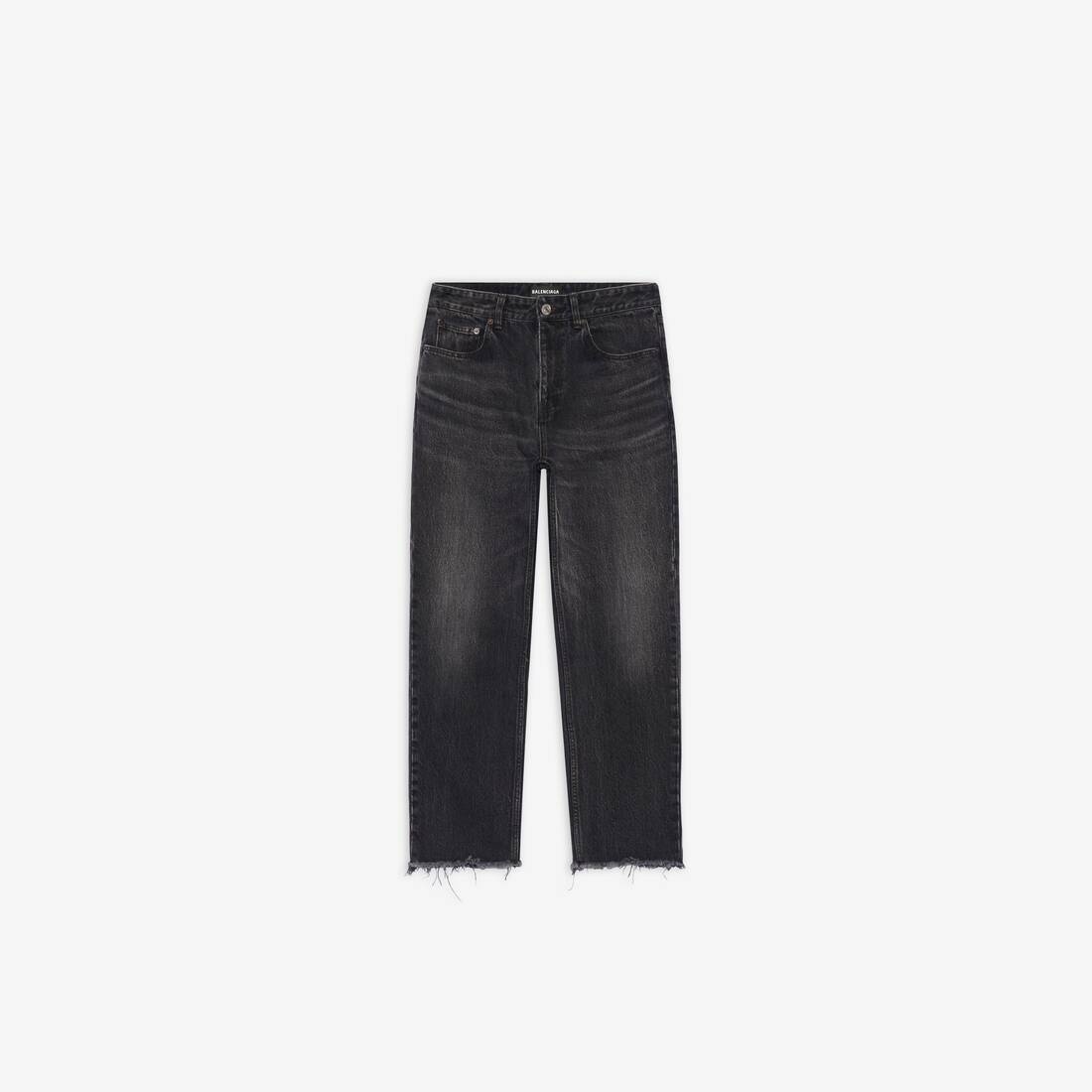 Men's Raw Cut Slim Pants in Dark Grey - 1