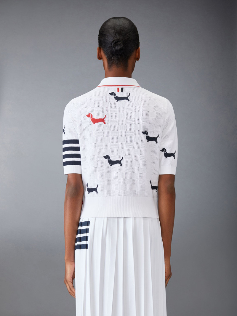 Thom Browne 4-Bar Hector Pointelle Polo outlook