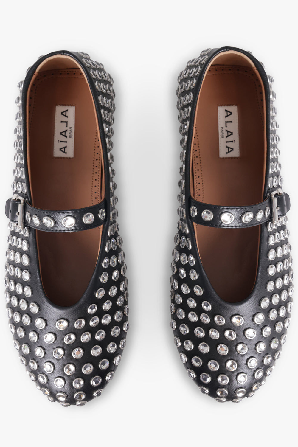 STUD BALLERINA STRAP FLAT | BLACK - 4