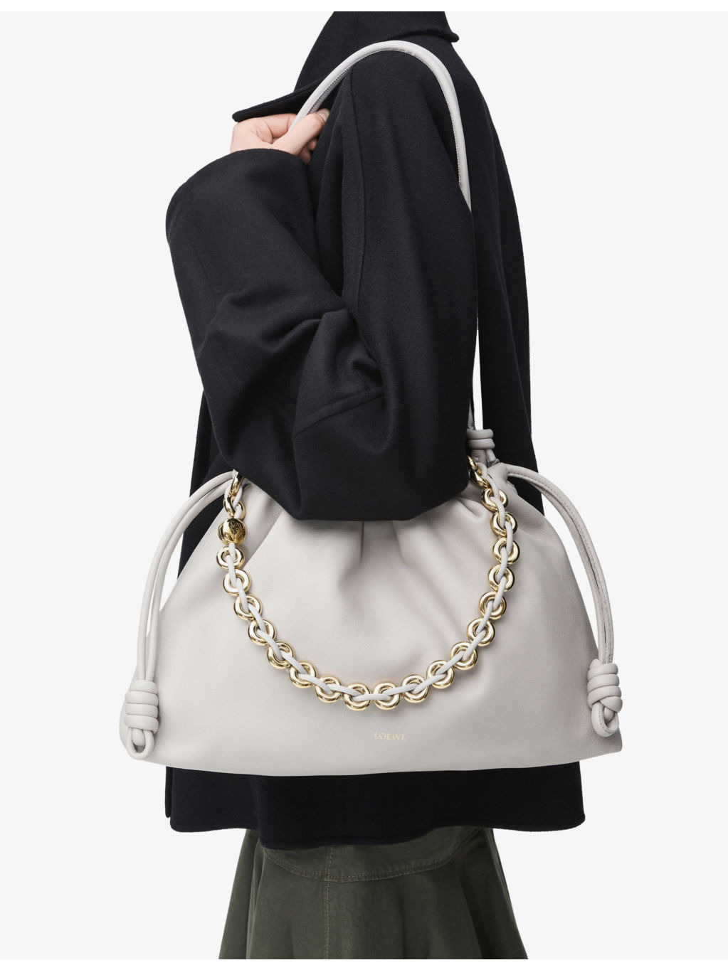 Flamenco Large Leather Shoulder Bag - 2
