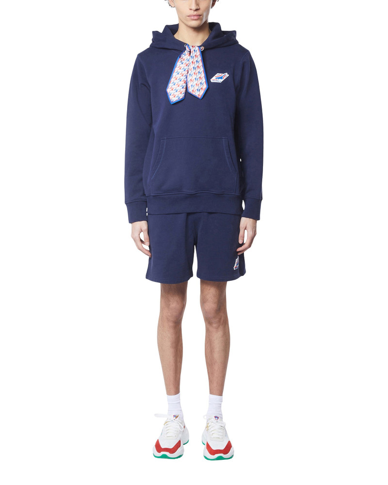 CASABLANCA Air Casablanca Patch Silk Scarf Hooded Sweatshirt outlook