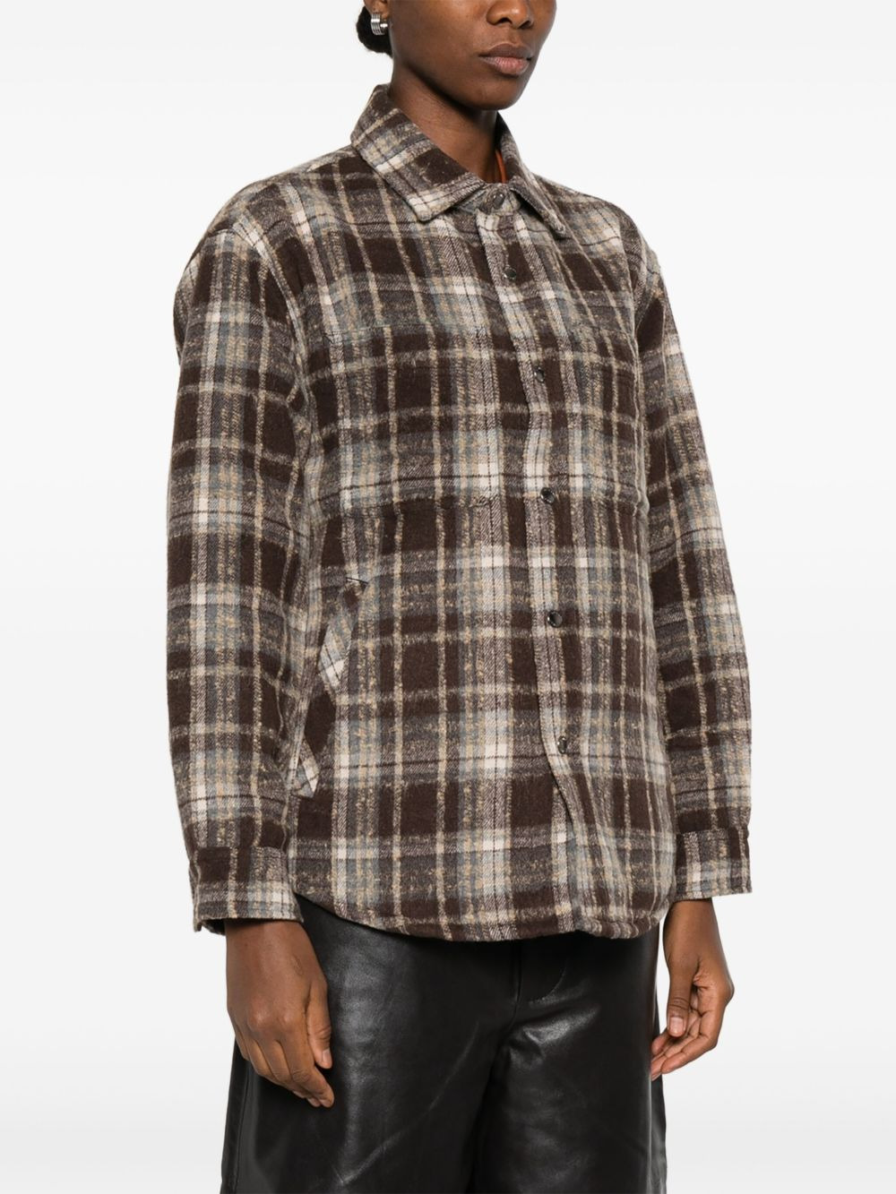 checked patch-pocket shirt - 2