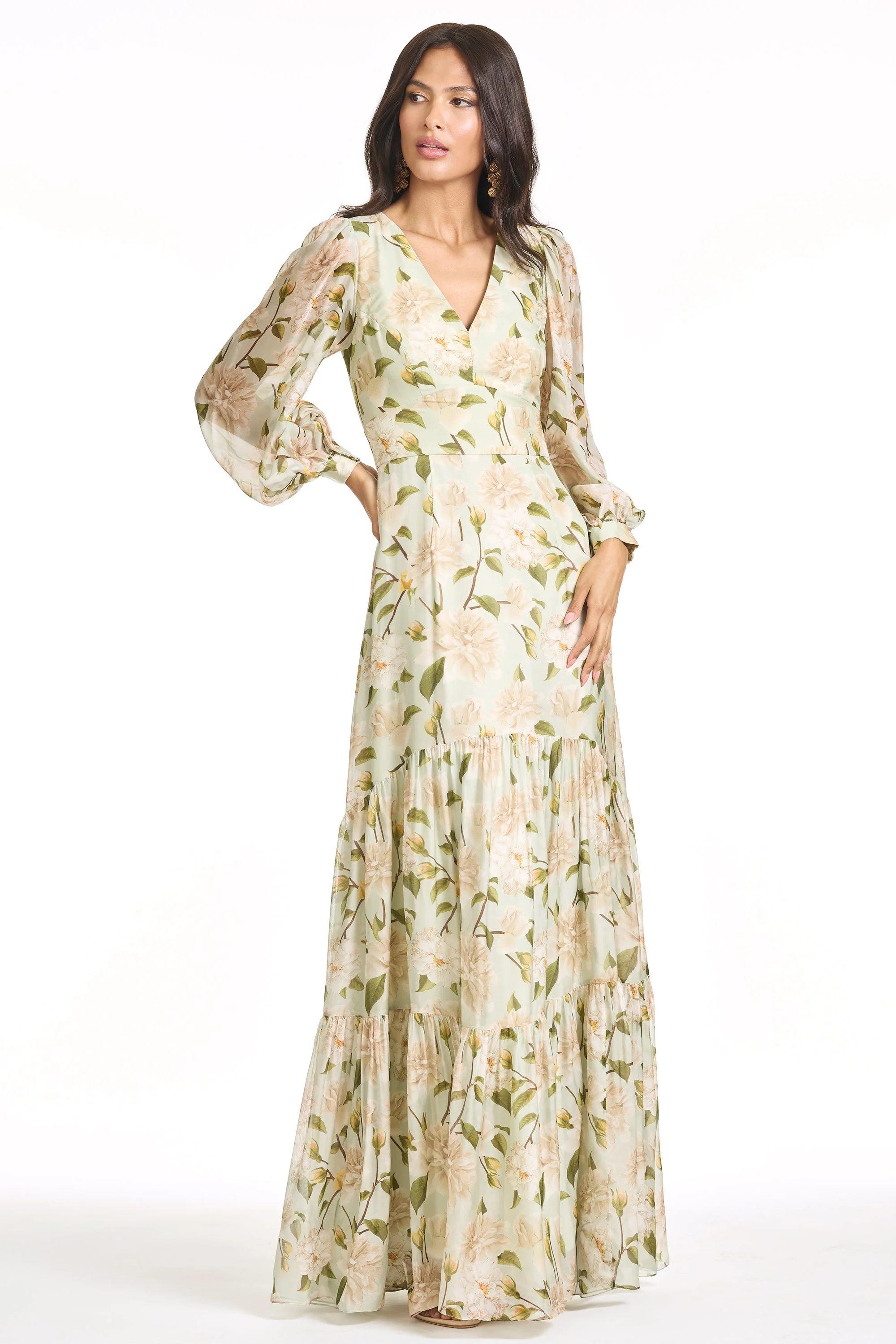 KARA GOWN - CELADON PEONIES - 1