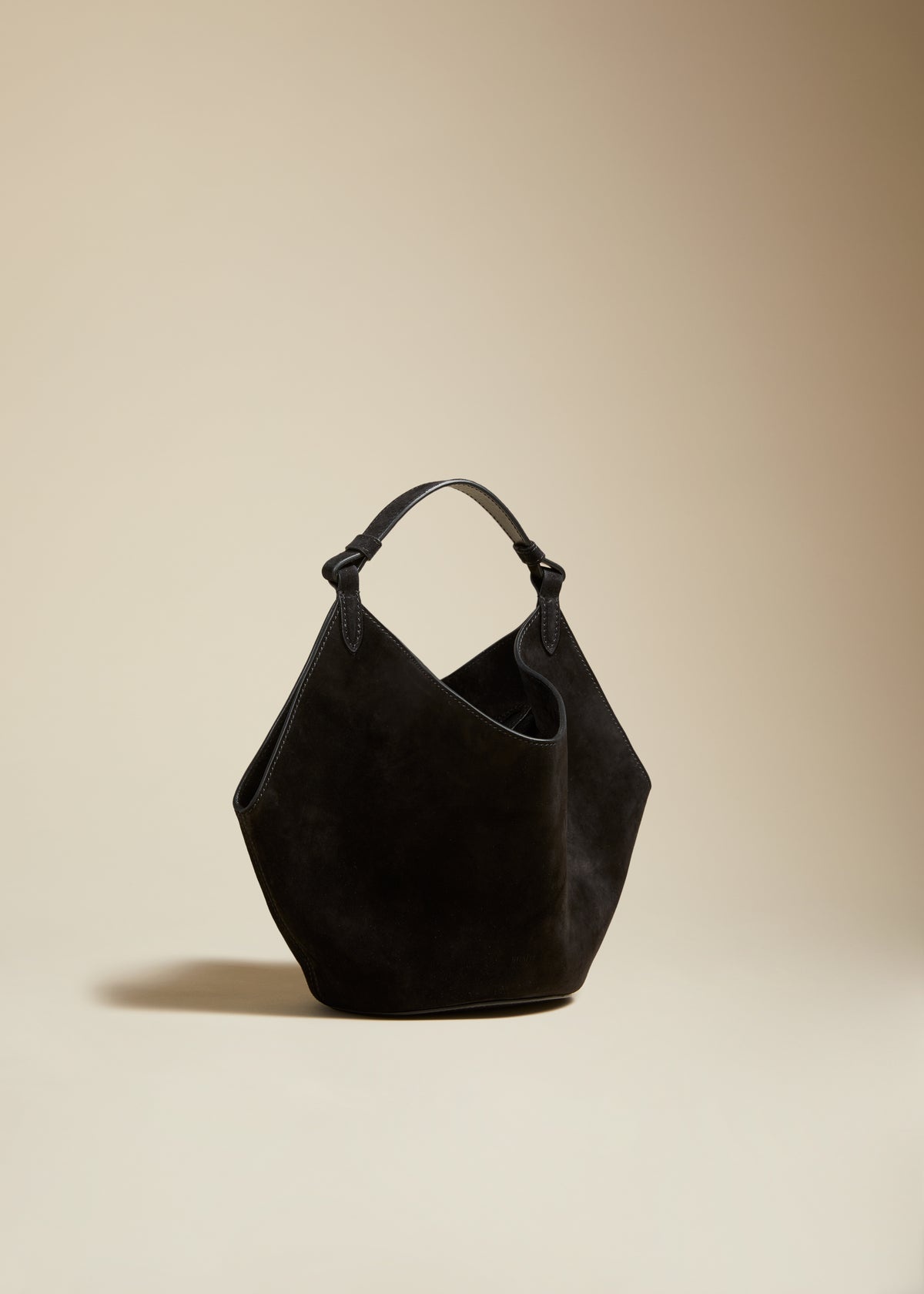 The Mini Lotus Bag in Black Suede - 1