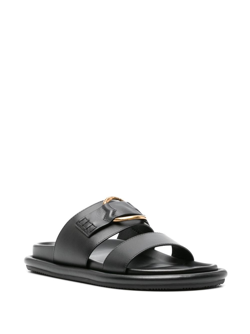 Moncler Bell leather slides outlook