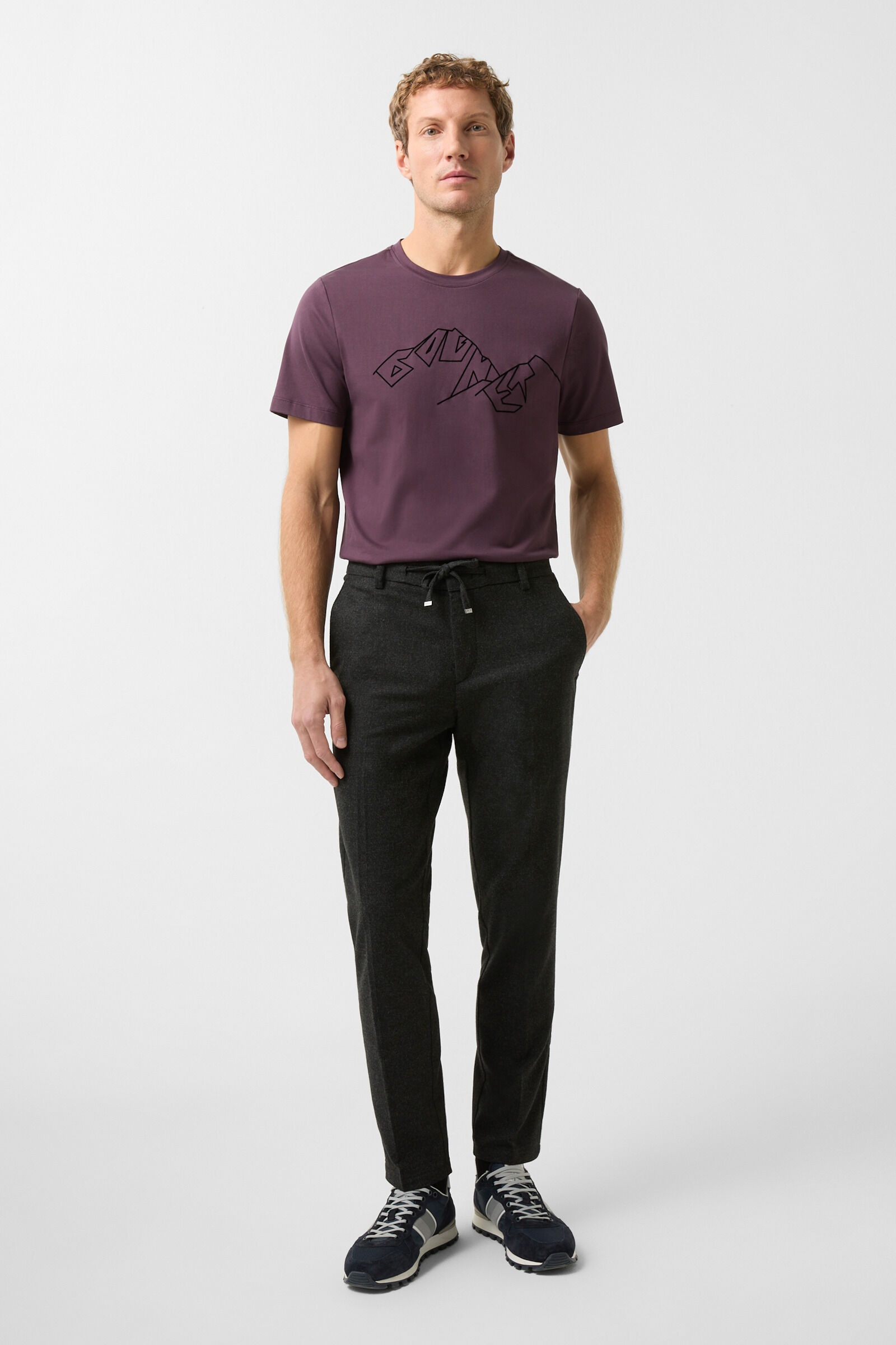 Riley Wool blend pants in Anthracite - 3