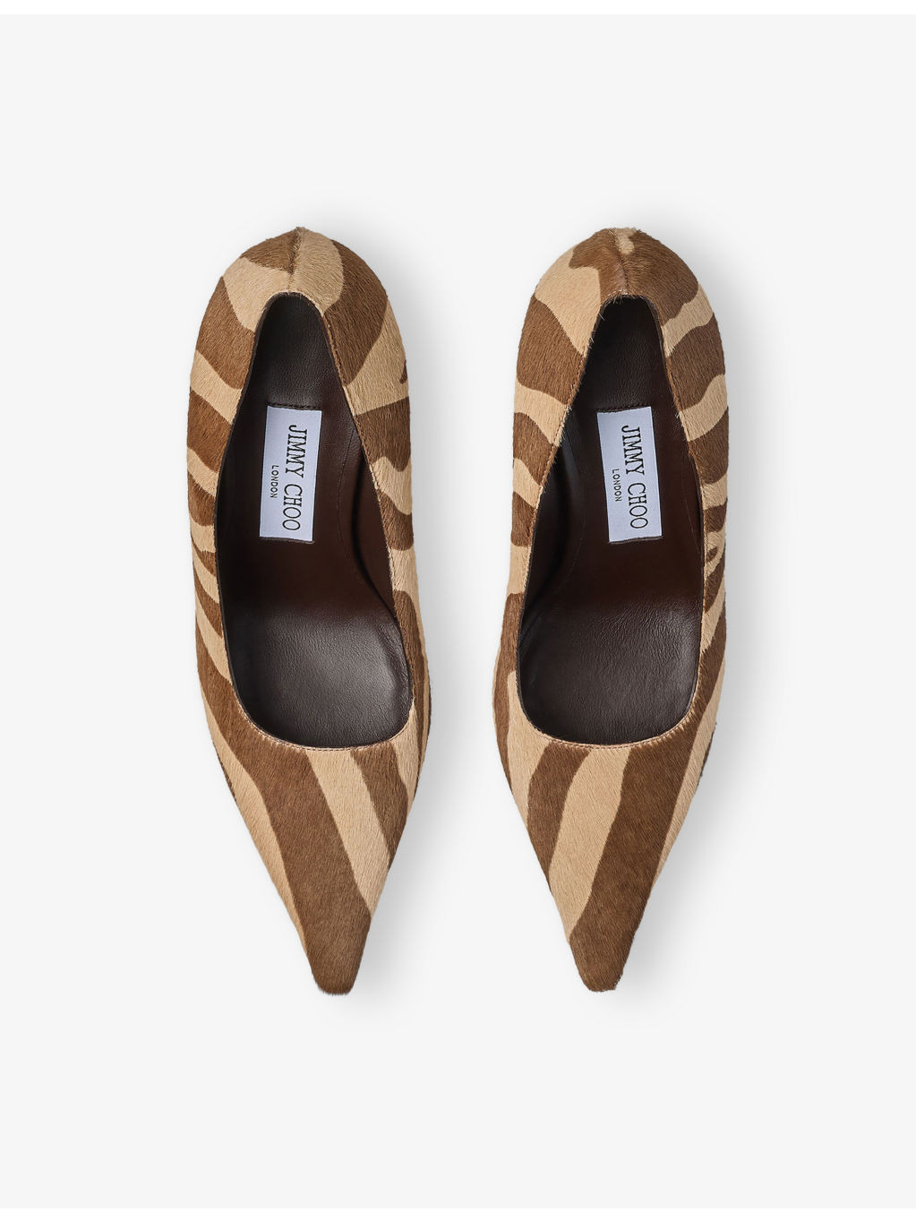 Ixia 80 Zebra-Print Leather Pumps - 2