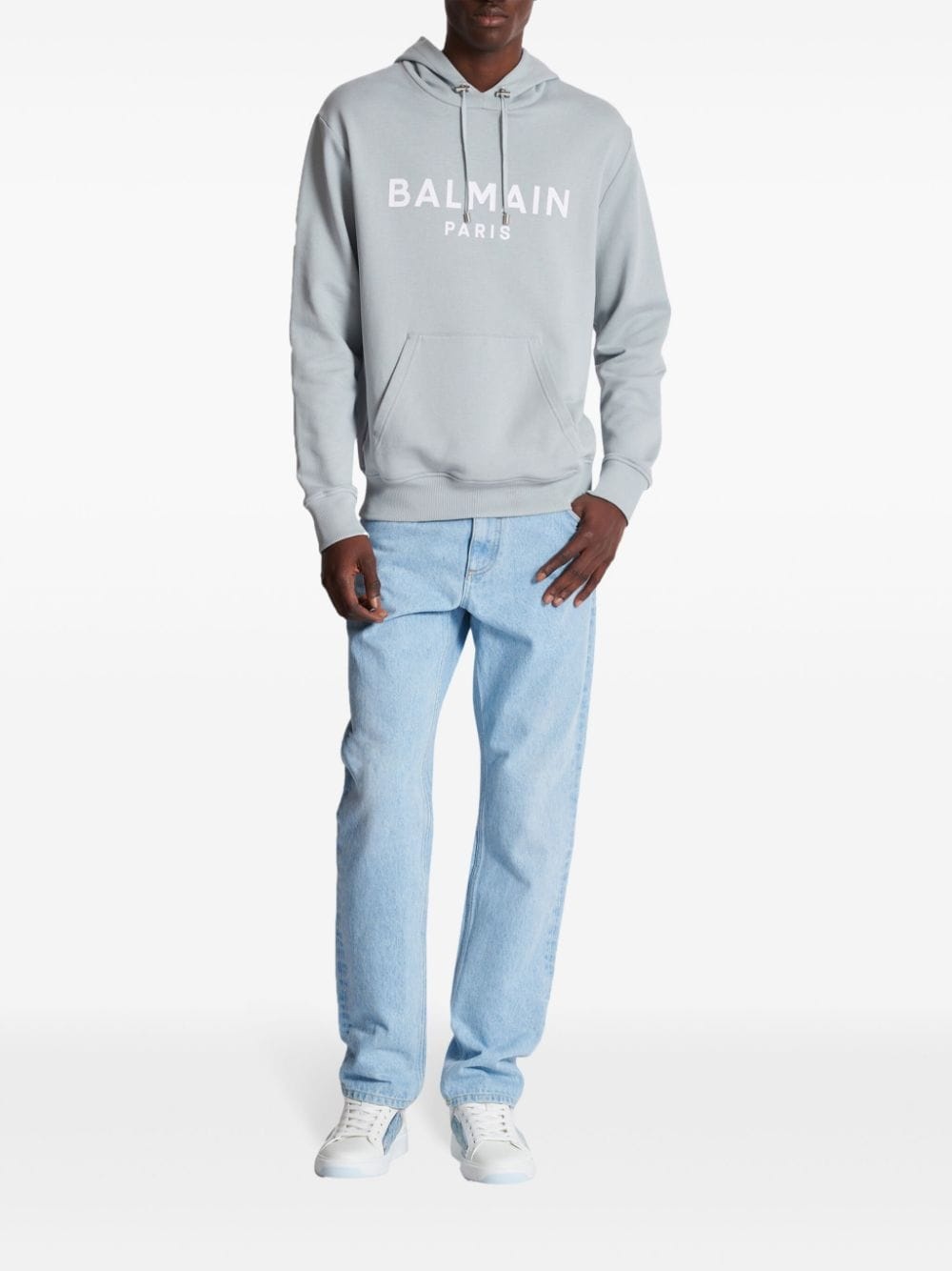logo-print cotton hoodie - 2