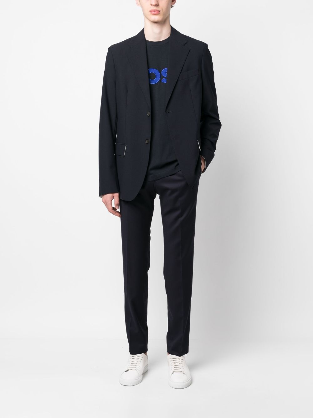 straight-leg wool trousers - 2
