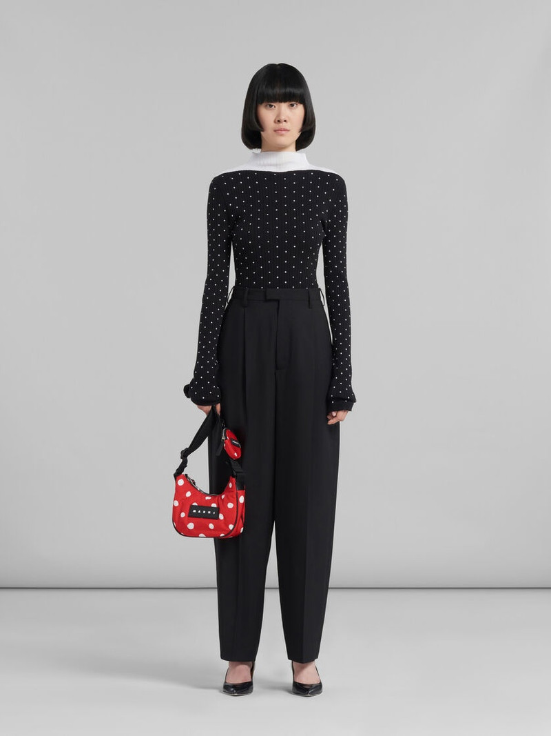 Marni RED POLKA-DOT PUFF HOBO SMALL BAG outlook