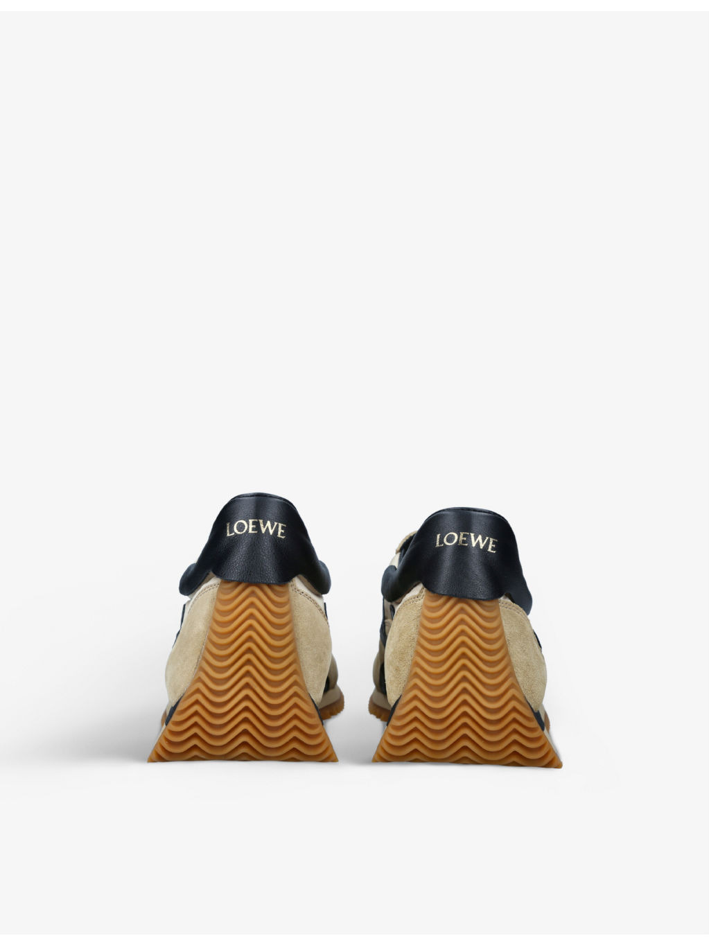 Flow Runner monogram leather and shell trainers - 4