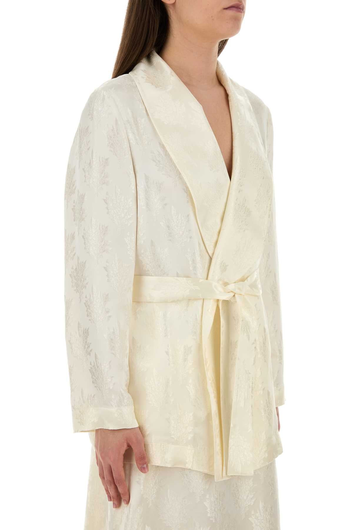 Fendi Women White Silk Blazer - 3