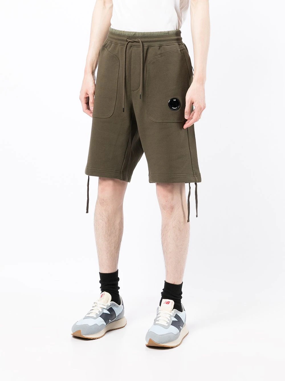 Diagonal Raised web-tassel track shorts - 3